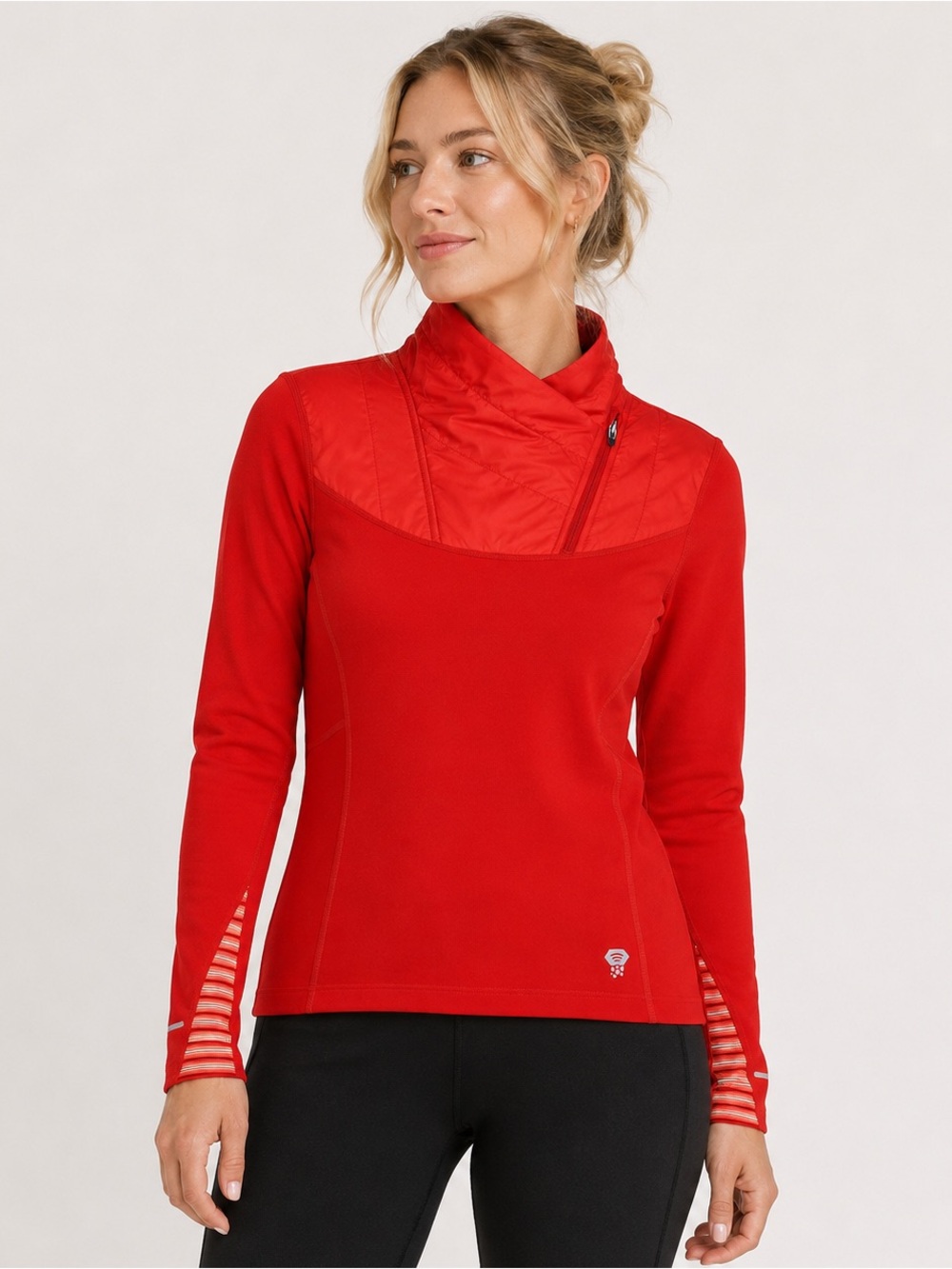 Mountain Hardwear 32 Insulated Fleece 1/2-Zip Pullover - Orange Running Top - XS